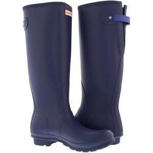 HUNTER Women's 5 Melody Original Back Adjustable Matte Rain Boots Pull On LM1-29